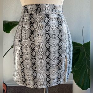 Miss Lola's snake print mini skirt